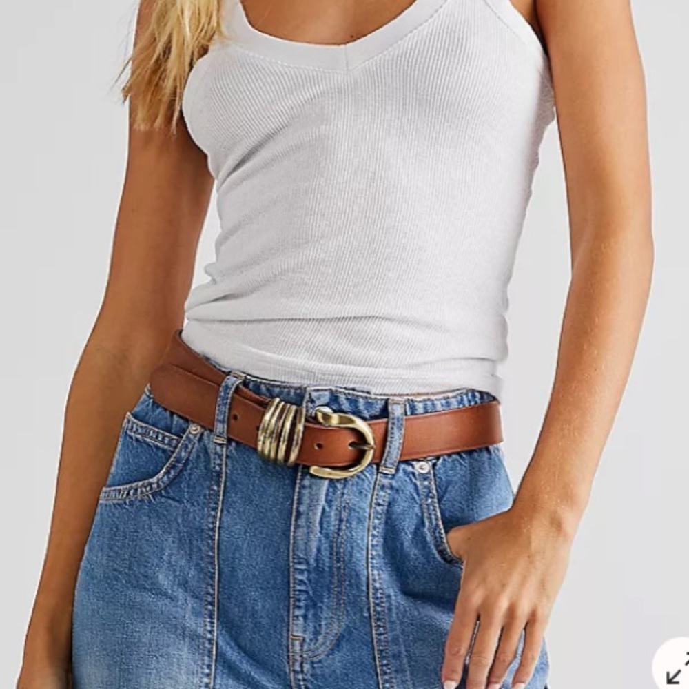 Free People | Five Ring Rori Brown and Gold Belt